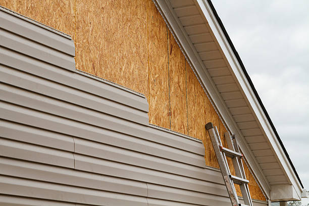 Professional Emergency Siding Repair technician working in Dover, FL